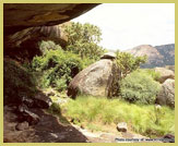 Rock shelters have been occupied by people for centuries in the Matobo Hills UNESCO world heritage site, Zimbabwe